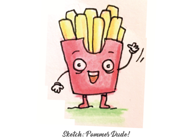 Sketch - Sympathiefigur - Pommes / Fries Dude